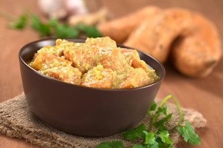 A bowl of sweet potato curry