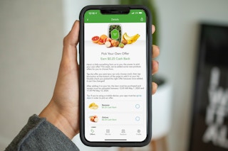 A pick your own offer deal from Checkout 51 on the screen of an iPhone.