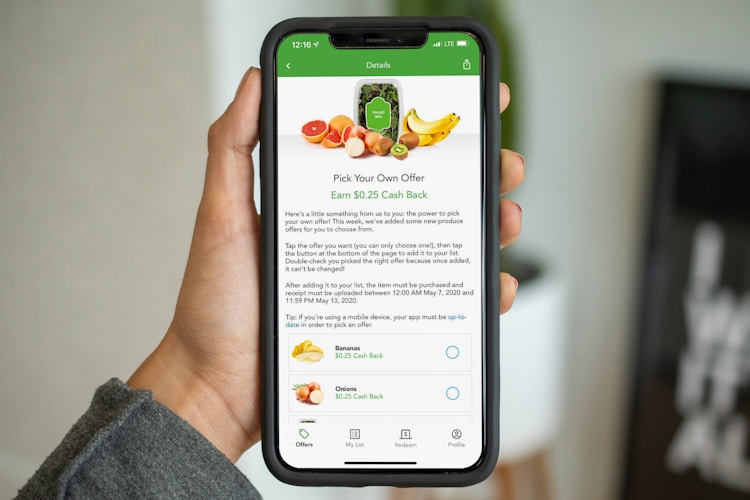 A pick your own offer deal from Checkout 51 on the screen of an iPhone.