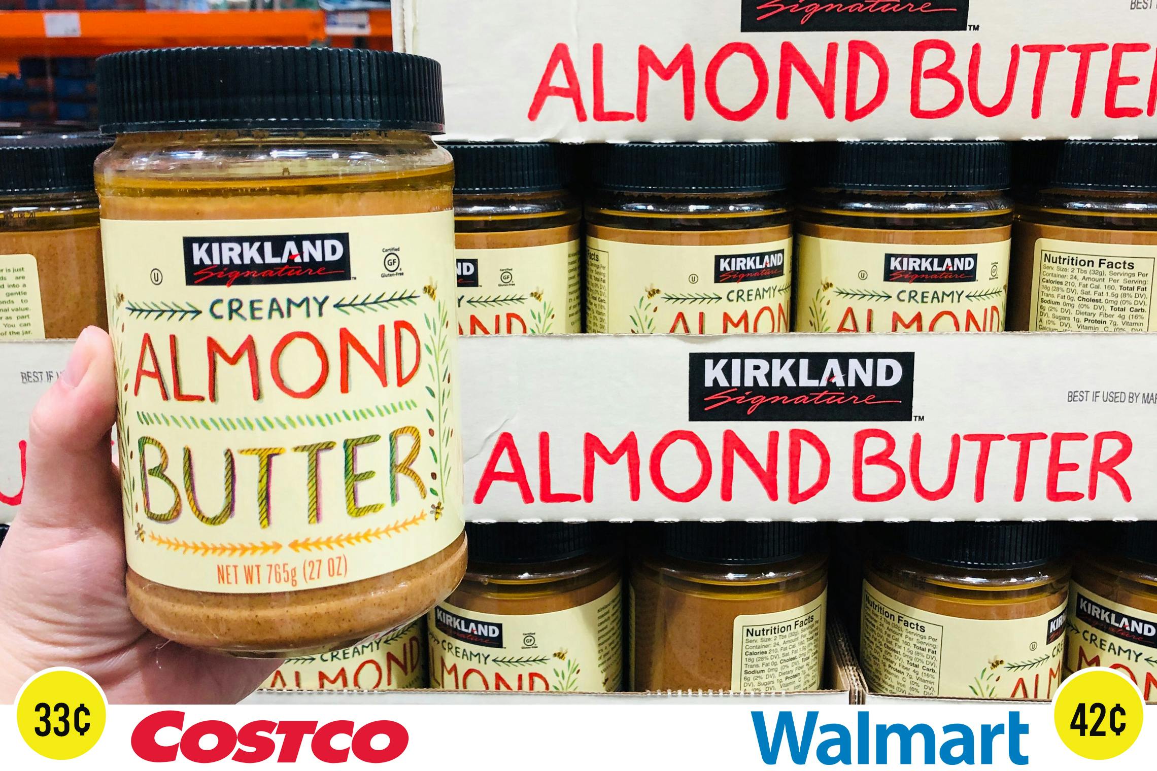Kirkland brand almond butter at Costco