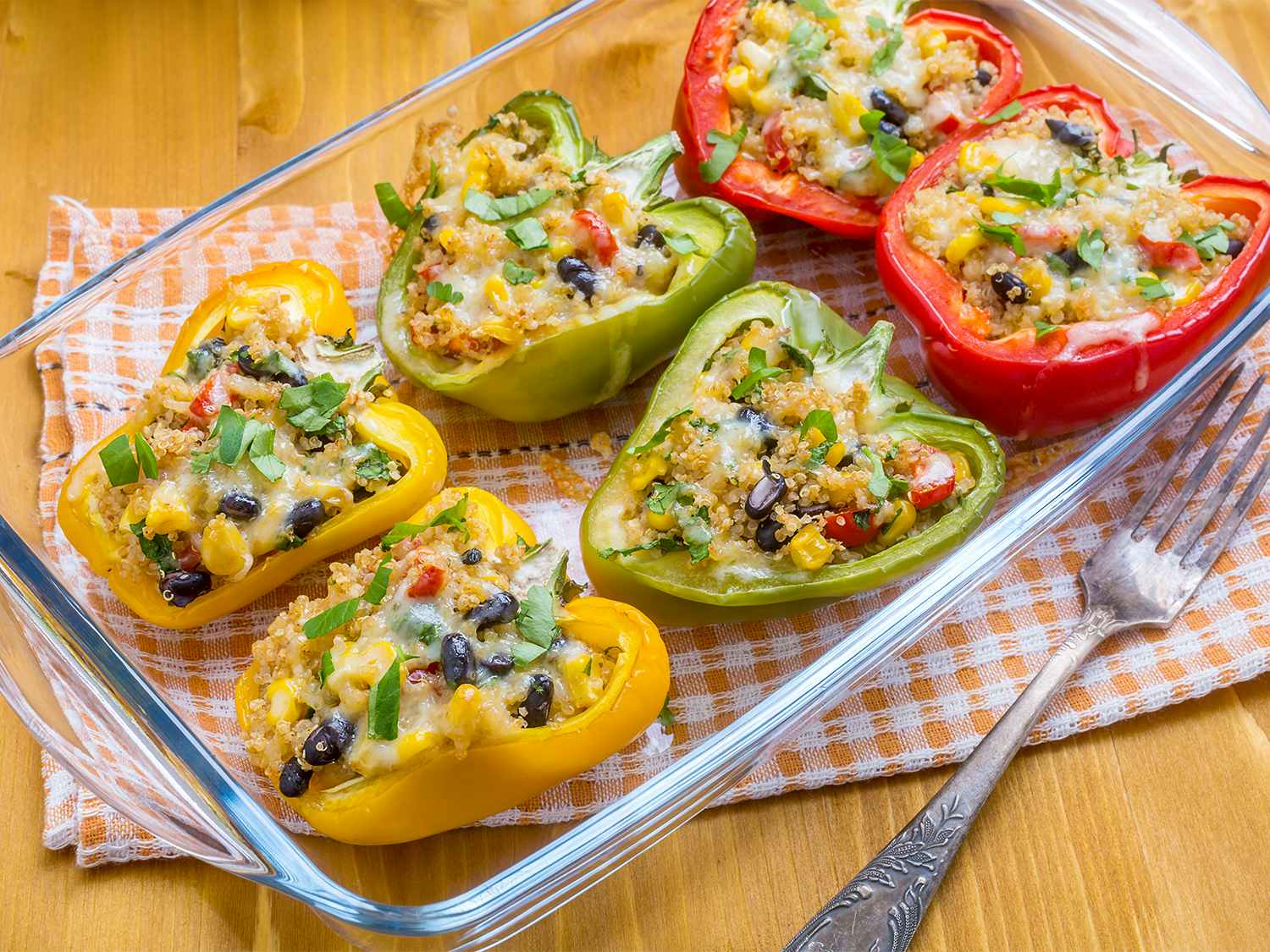 Baked Mexican Quinoa Stuffed Peppers recipe