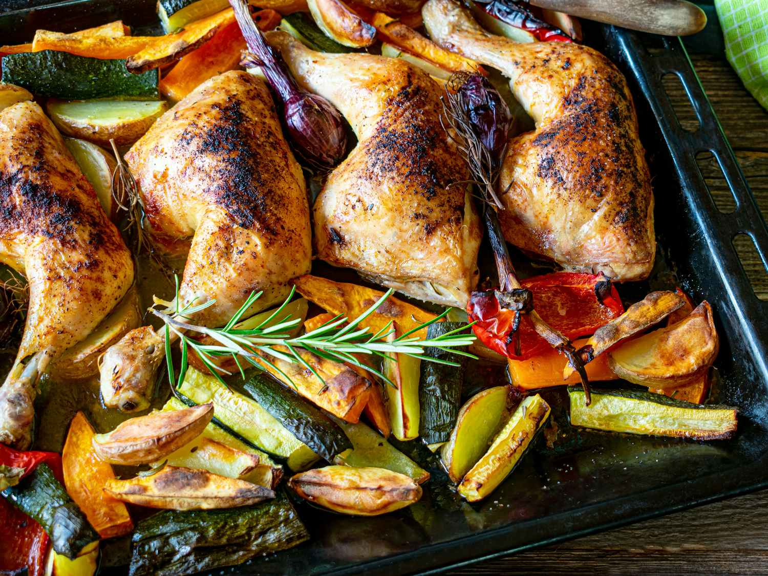 Pan Roasted Chicken and Vegetables recipe