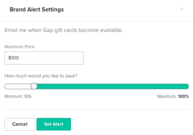 Sign up for brand alerts on Raise.com.