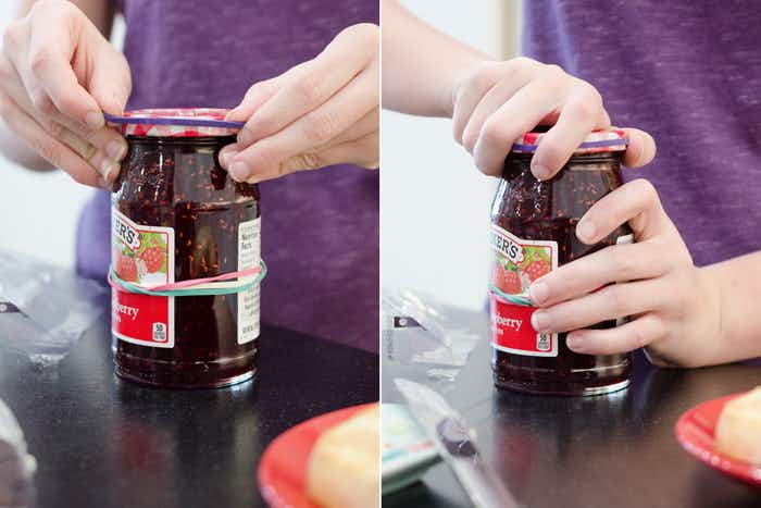 Open jars easier with rubber bands.