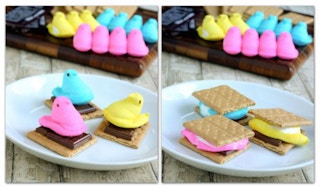 Via https://thekrazycouponlady.com/family/diy-peep-smores-for-easter-smeeps/