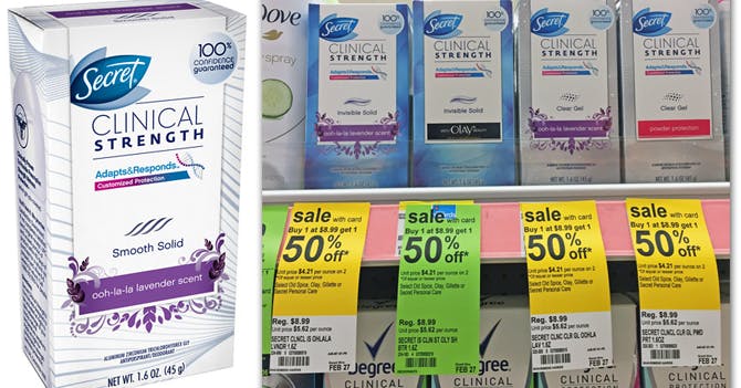 Secret Clinical DeodorantNew 2.00 Coupon + Walgreens Sale! The Krazy Coupon Lady
