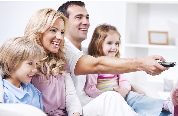 Family Watching TV