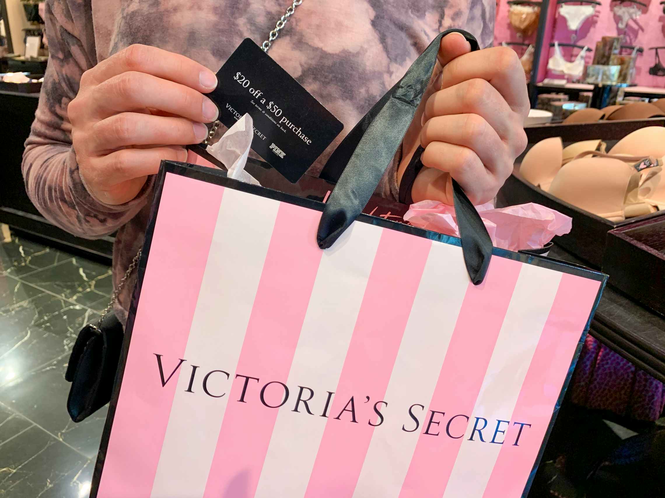 PINK - Victoria's Secret NEW VS Pink tote bag Black - $20 (50% Off