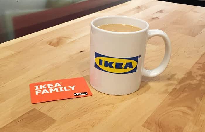 ikea coffee in a branded mug