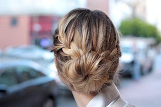 Perfume samples hair bun