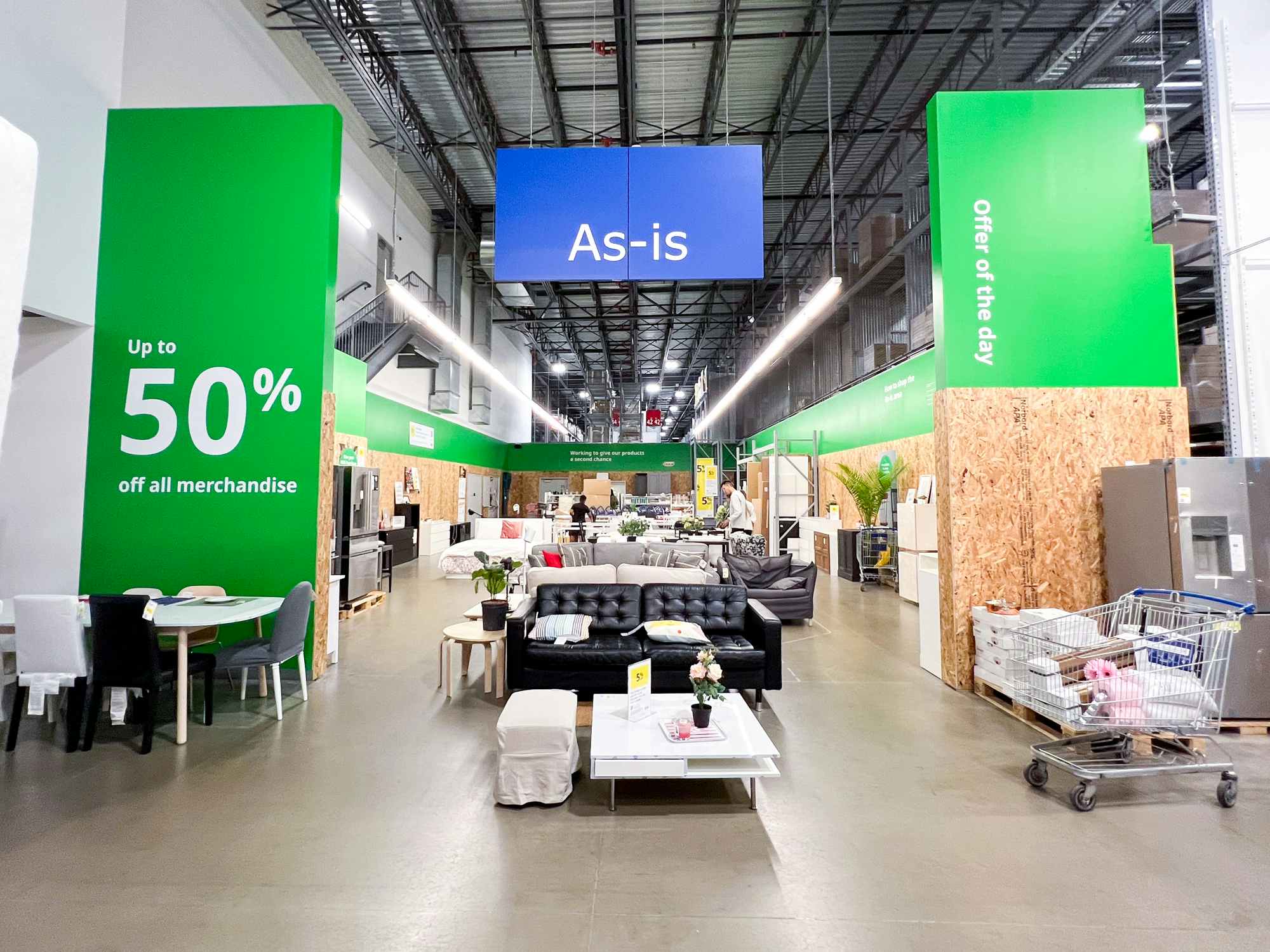 the As-Is area of items at Ikea