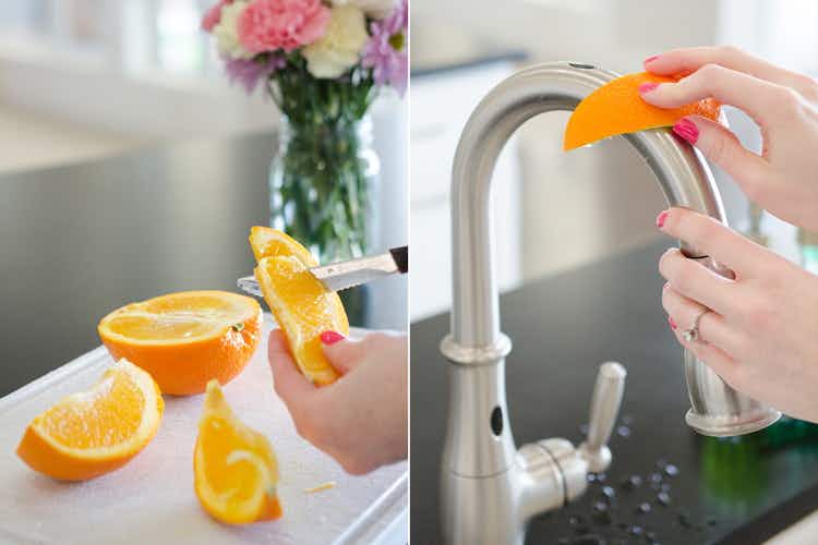 Get rid of water stains with orange peels.
