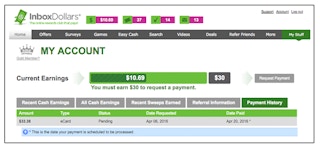 InboxDollars My Account