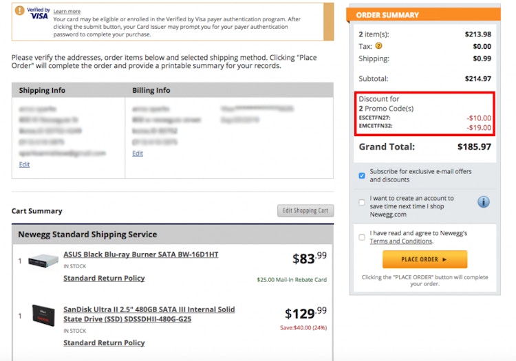 NewEgg.com Blurred