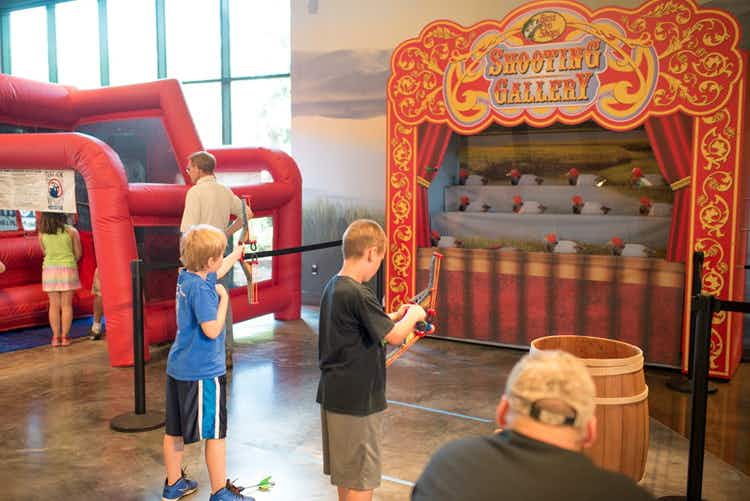 kids play carnival games at free bass pro workshops
