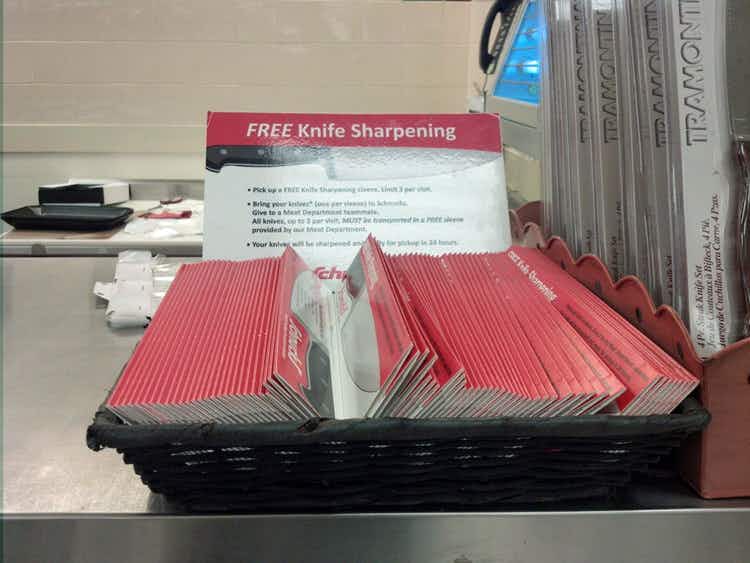 Free knife sharpening at Schunucks, Raley's, and Festival Foods