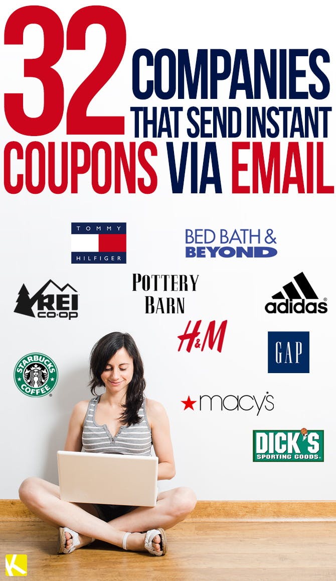 32 Companies That Send Instant Coupons via Email