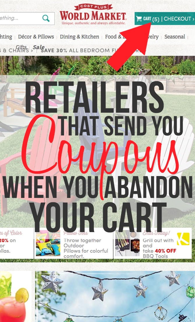Retailers That Send You Coupons When You Abandon Your Cart