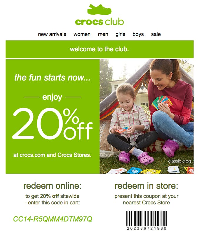crocs club coupon