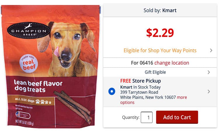 kmart dog treats