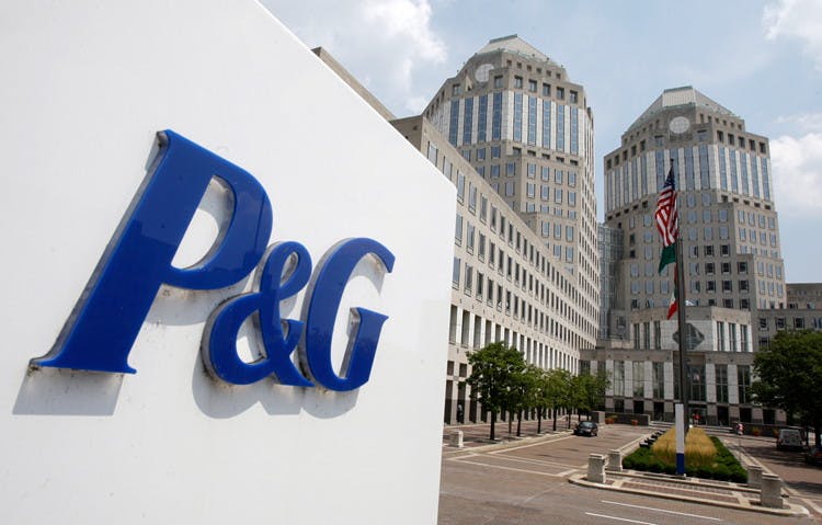 The Procter & Gamble logo in a city