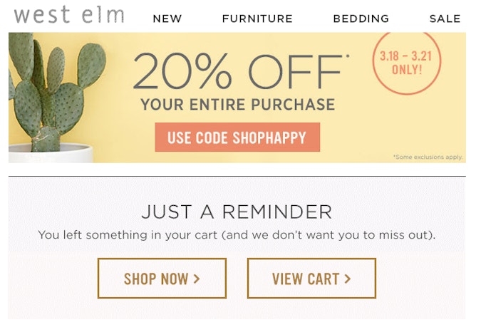 Retailers That Send You Coupons When You Abandon Your Cart