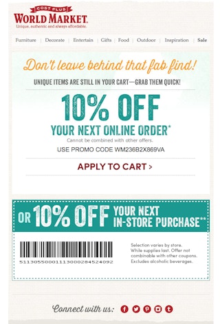 Retailers That Send You Coupons When You Abandon Your Cart