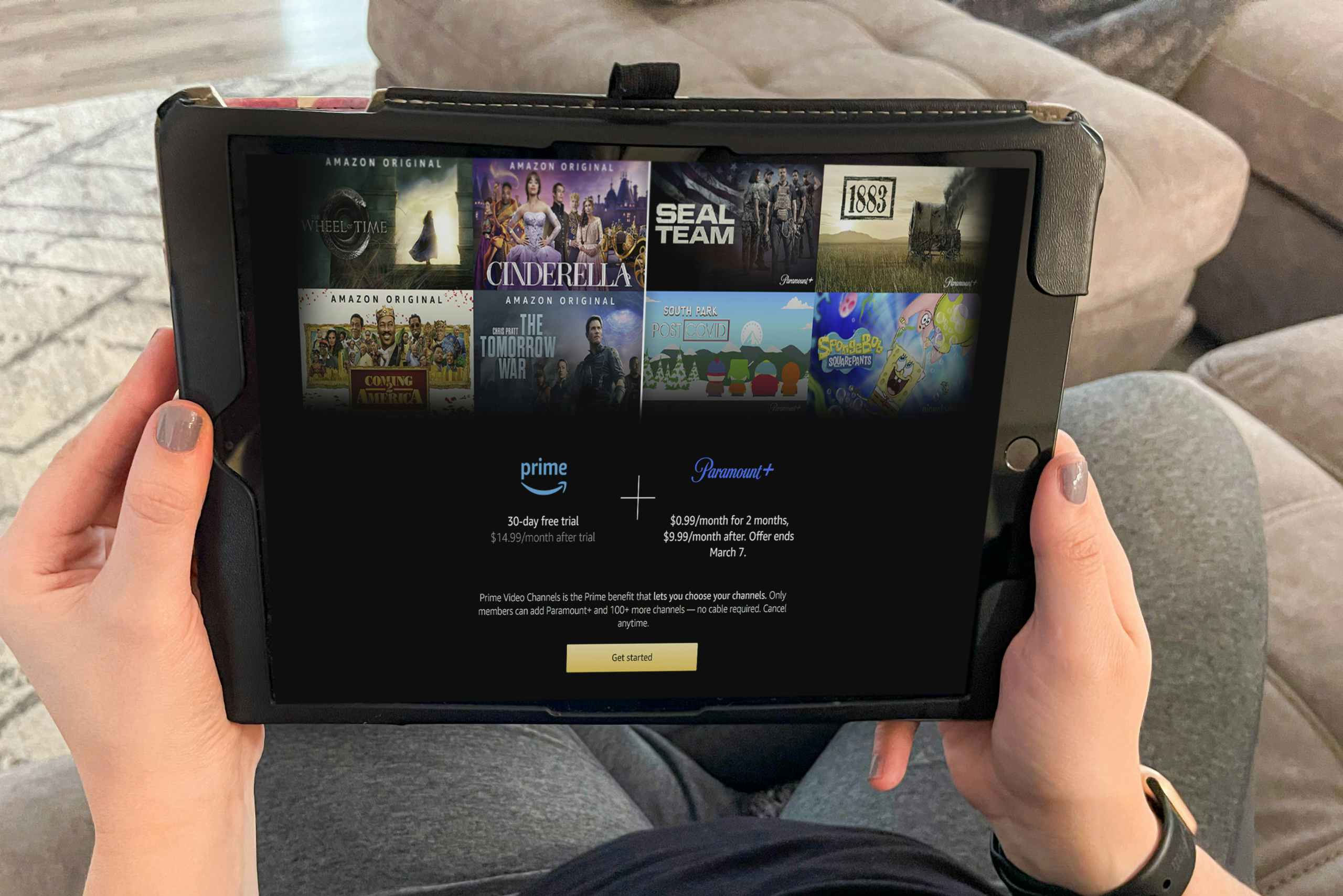 Amazon prime on tablet