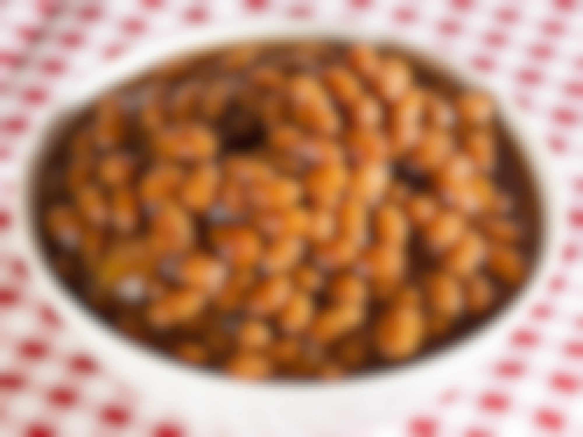 Baked beans in a bowl
