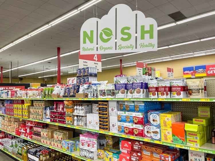 NOSH sign and products inside Grocery Outlet