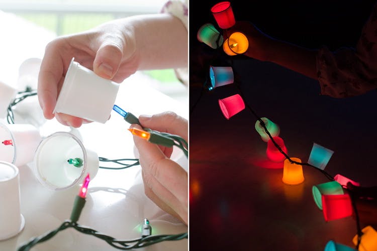 Turn used K-Cups into party lights.
