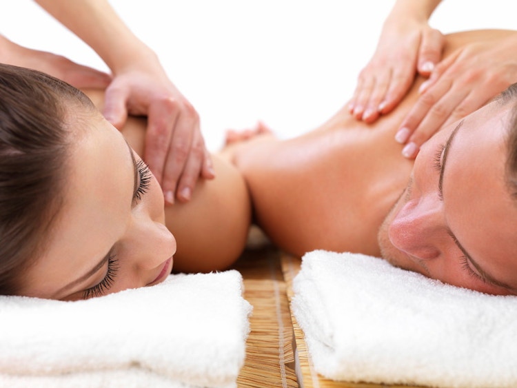 two people getting massages