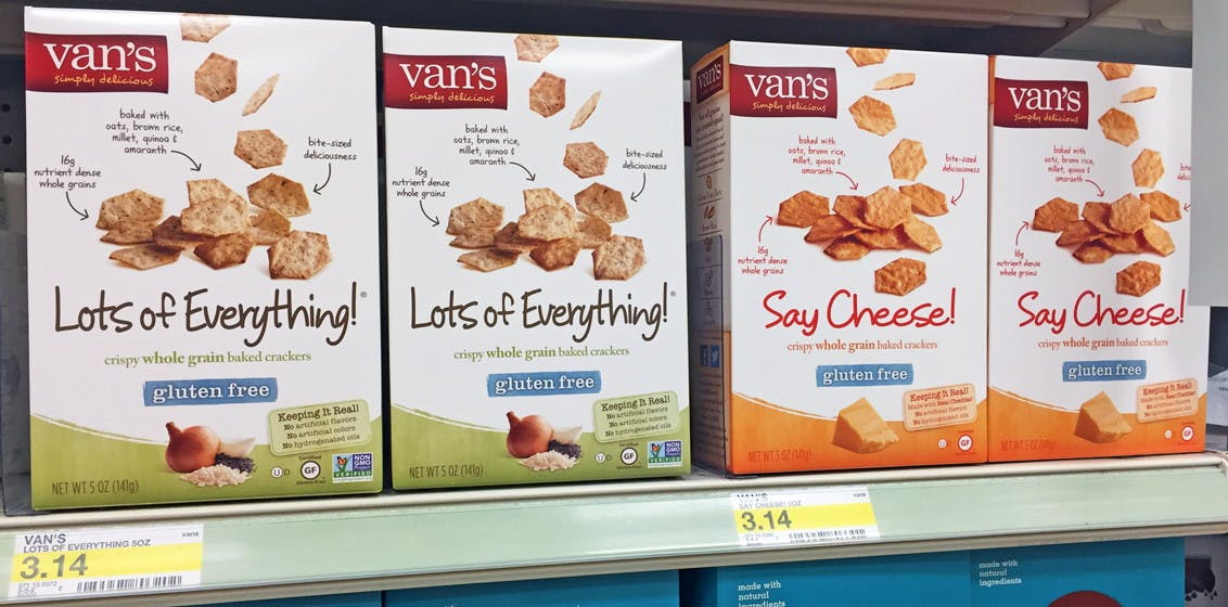Moneymaker Van's Gluten Free Crackers at Target! The Krazy Coupon Lady
