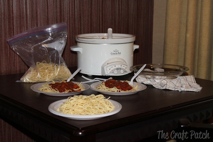 Stay at hotels that let you borrow crock pots and other appliances