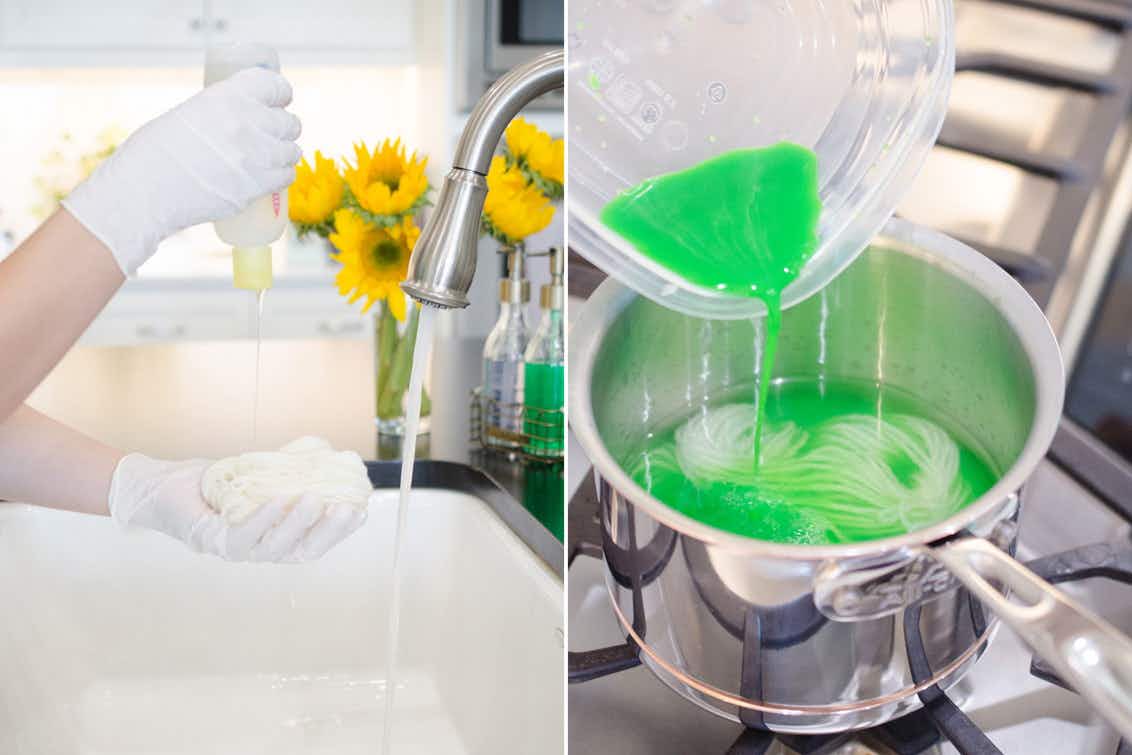 Make Kool-Aid dye for all-natural yarn on the stovetop or in the microwave.