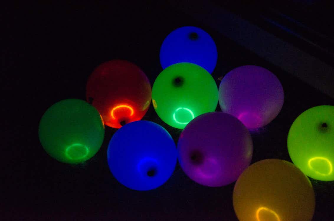  Put glow sticks in balloons for cool party lighting.