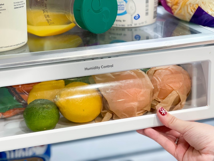 citrus in fridge crisper drawer e