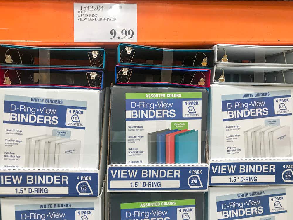 D-Ring binders for Sale at Costco