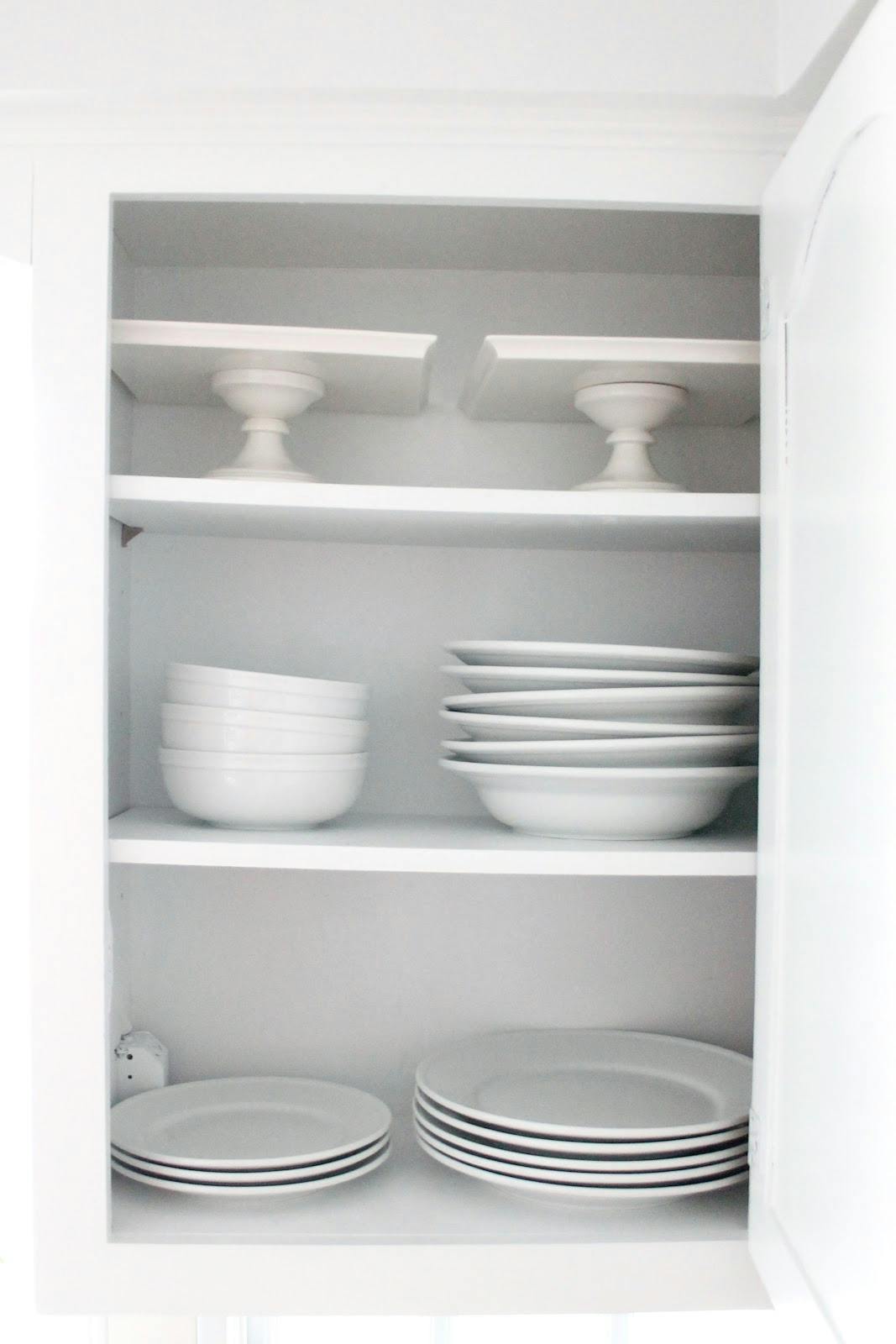 Store items in cabinets based on how often you use them.