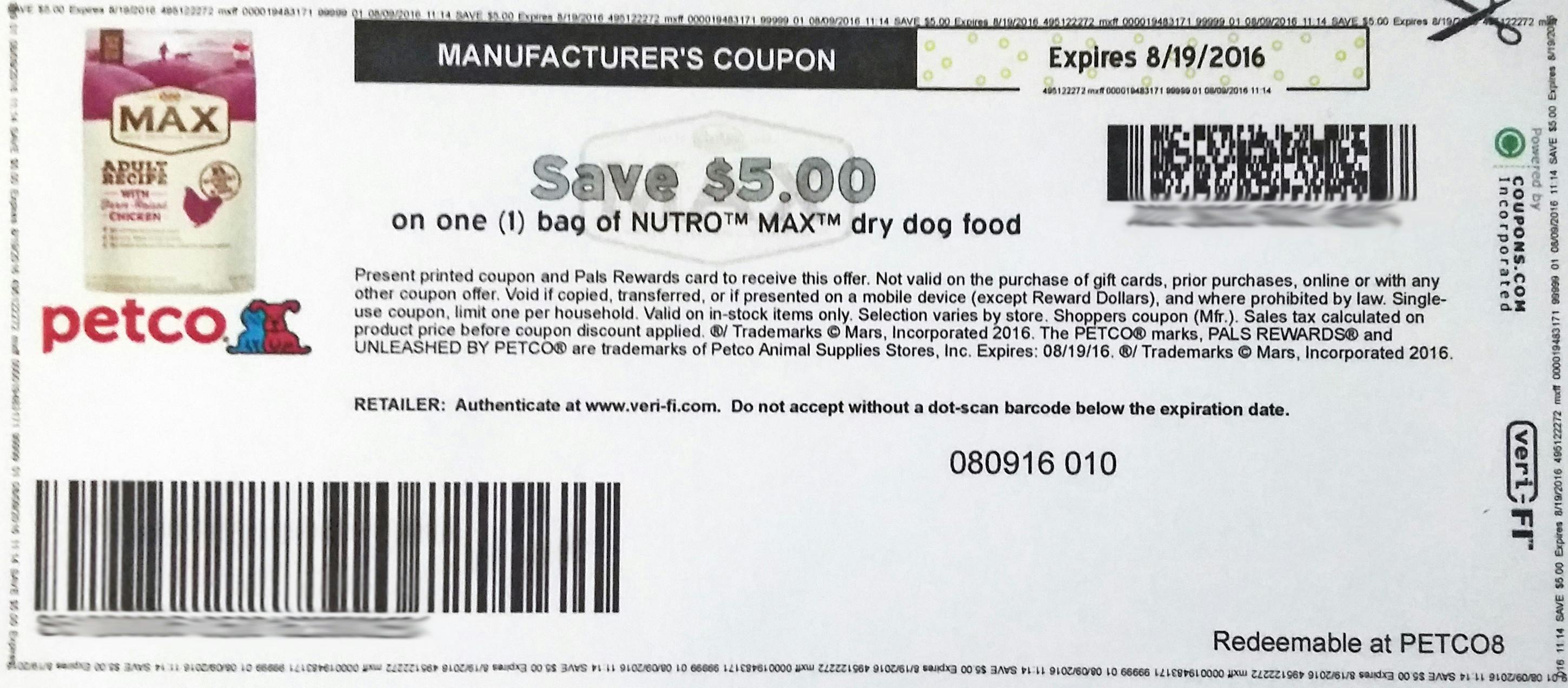 Nutro Max Dog Food, Only $3.99 at Petsmart! - The Krazy ...