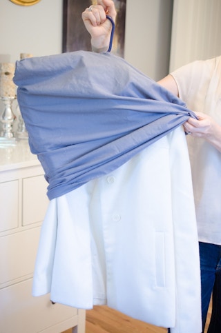 Turn old pillowcases into dust bags for clothes, purses, and shoes.