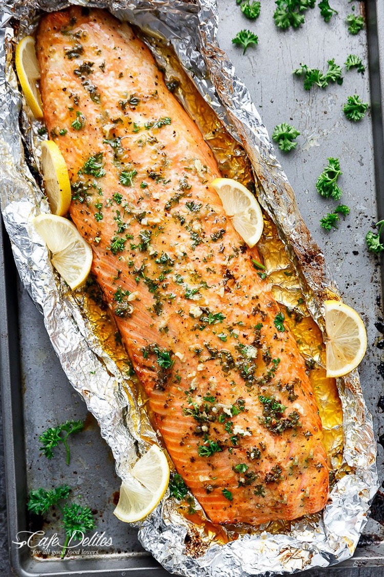 Honey Garlic Butter Salmon in Foil