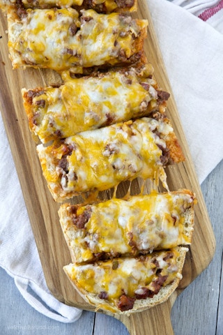 Sloppy Joe French Bread Pizza