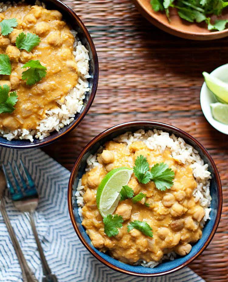 Slow Cooker Pumpkin, Chickpea, and Red Lentil Curry
