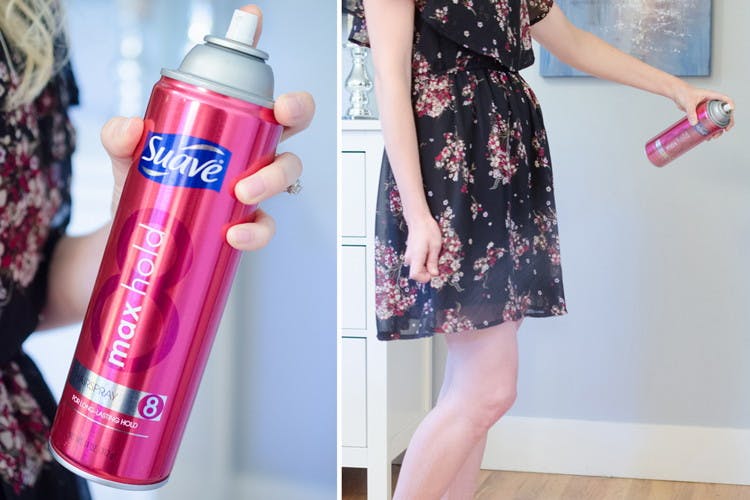 Get rid of static cling with aerosol hairspray.