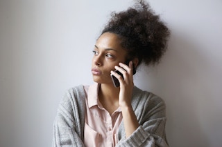 woman on phone