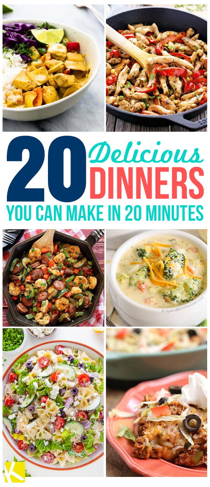 20 Delicious Dinners You Can Make in 20 Minutes