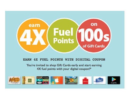Kroger digital coupon for 4x fuel points