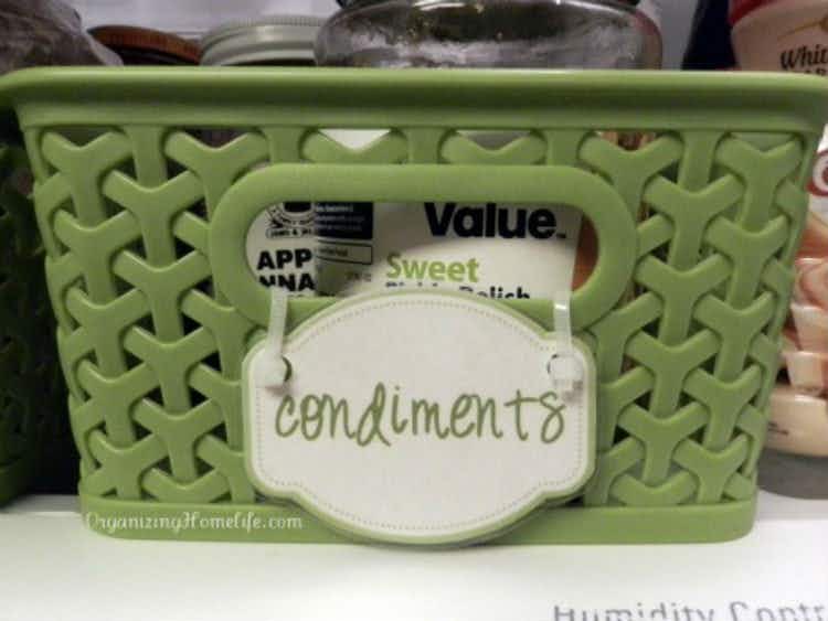 Label baskets filled with similar food groups.