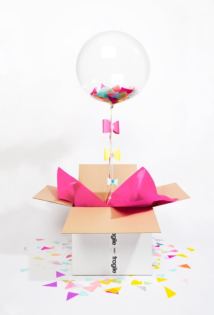 Mail an inflated balloon.